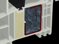 Estructura de acero de la ventana de PVC